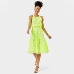 Lilly Pulitzer Alda Midi Dress Prickly Pear Yellow